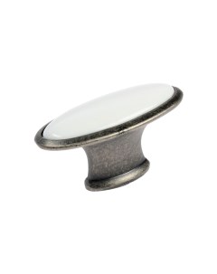 Ручка кнопка ceramics цвет старинное серебро Cappio