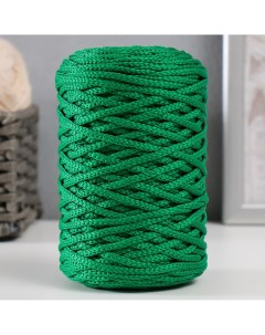 Шнур для вязания 100 полиэфир 3мм 100м 200 20гр 25 зеленый Softino