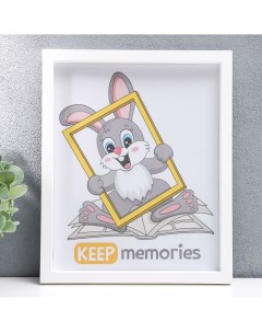 Фоторамка пластик l 3 20х25 см белый пластиковый экран Keep memories