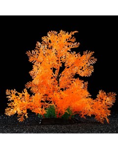 Растение искусственное аквариумное 28 см оранжевое Пижон аква