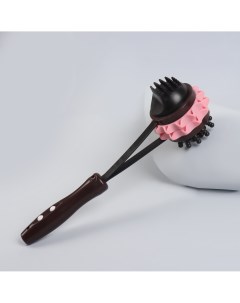 Массажер универсальный двухсторонний 35 10 5 9 5 см цвет черный розовый Onlitop