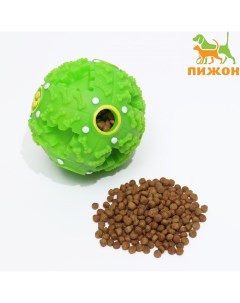 Квакающий мяч для собак большой жесткий 9 5 см зеленый Пижон