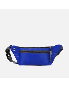 Поясная сумка на молнии наружный карман разъем для usb цвет синий Nobrand