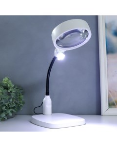 Лампа лупа х10 для творчества ledx6 от сети линзы d 12 см Nobrand