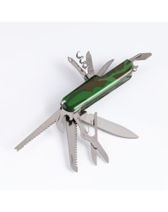 Нож швейцарский камуфляж зеленый 12в1 Nobrand