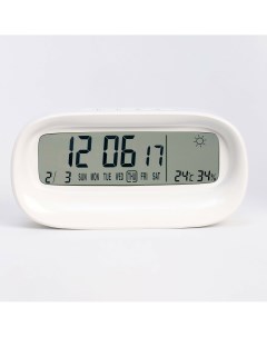 Часы будильник электронные настольные c термометром гигрометром 7 х 14 5 см 2ааа Nobrand