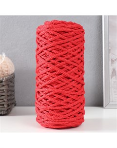 Шнур для вязания 100 полиэфир ширина 5 мм 100м красный Nobrand