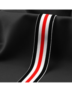 Резинка тканая мягкая 40 мм 4 5 1 м цвет черный белый красный Арт узор