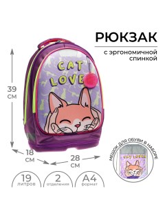 Рюкзак каркасный школьный 39 х 28 х 18 см мешок для обуви п Calligrata