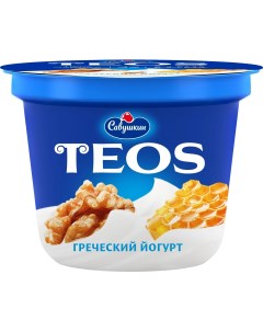 Йогурт греческий Грецкий орех мед 2 250 г Teos