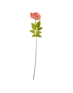 Цветы искусственные Роза 62см цвет розовый Flodecor