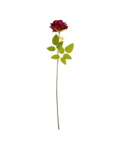 Цветы искусственные Роза 62см цвет бордовый Flodecor