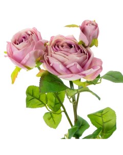 Цветы искусственные Роза 43см цвет розовый Flodecor