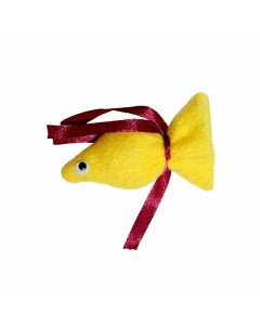 Игрушка для кошек рыбка с пищалкой желтая Semi