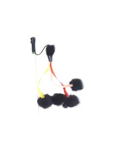 Игрушка махалка для кошек ленты на веревке с натуральной норкой звенящая Semi