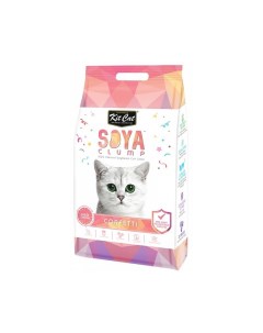 SoyaClump Soybean Litter Confetti соевый биоразлагаемый комкующийся наполнитель с разноцветными гран Kit cat