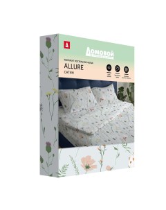 Комплект постельного белья Allure Summer Meadow Print 2 сп нав 50х70 см сатин Домовой