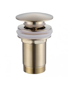 Донный клапан Bequem AF0010G с переливом золото матовое Abber