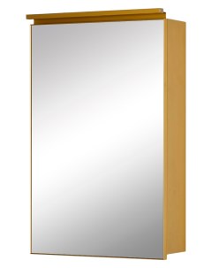 Зеркало шкаф Алюминиум 50 золото фацет De aqua