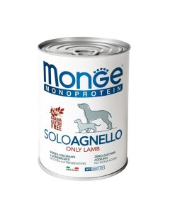 Корм для собак Monoproteico Solo паштет из ягненка банка 400 г Monge