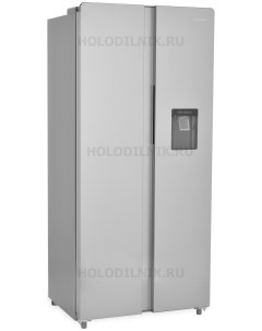 Холодильник Side by Side CS4086FIX нержавеющая сталь Hyundai