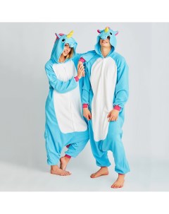 Пижама кигуруми Единорог Цвет Голубой S Bearwear