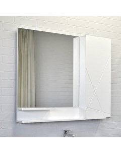 Зеркало шкаф Мерано 90 белый матовый Comforty