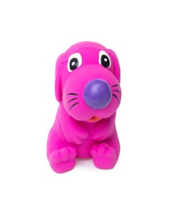 Игрушка для собак латексная Сидящий песик розовая 8 5см Бельгия Duvo+