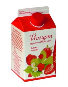 Йогурт питьевой клубника земляника 1 5 БЗМЖ 470 г Из вологды