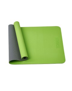Коврик для йоги Comfort 4 TPE 4 мм нескользящее покрытие YL10074 зелено серый Torres