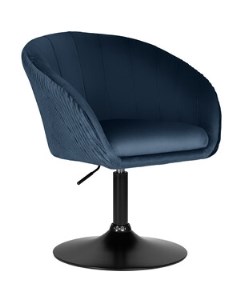 Кресло дизайнерское EDISON BLACK LM 8600_BlackBase синий велюр 1922 20 Dobrin