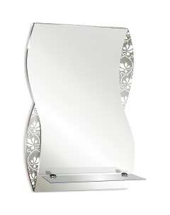 Зеркало Аква МТ 40 ФР 00000707 с полкой с рисунком Silver mirrors