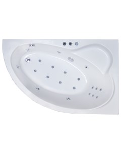 Акриловая ванна ALPINE DE LUXE 150x100x58 R с гидромассажем Royal bath