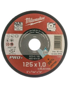 Круг отрезной по металлу PRO 125x1x22 2мм 487 Milwaukee