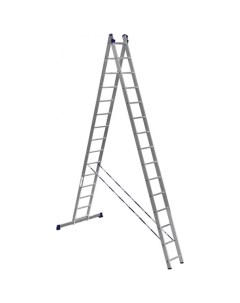 Лестница алюминиевая двухсекционная 2x15 ступеней 6215 Алюмет