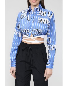 Укороченная рубашка в полоску Versace jeans couture