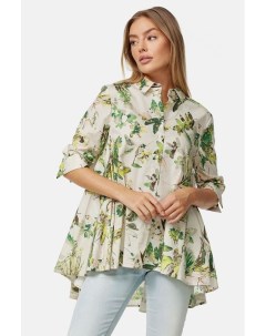 Удлиненная рубашка с цветочным принтом Catnoir