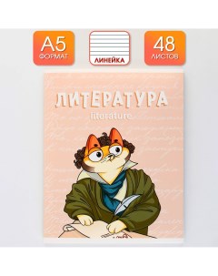 Тетрадь предметная 48 листов а5 кот со справочными материалами Artfox study