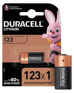 Батарейки Ultra Cr123 литий для фотоапп бл 1шт Duracell