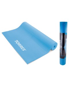 Коврик для йоги Basis 3 PVC 3 мм нескользящее покрытие YL10023 голубой Torres