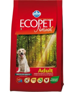 Сухой корм для собак ECOPET Natural Adult Chicken 2 5 кг Farmina