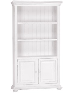 Шкаф книжный с дверцами нордик белый 110x210x38 см Инлавка