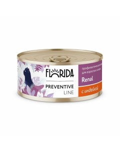 Preventive Line Renal полнорационный влажный корм для кошек поддержание здоровья почек фарш из индей Florida