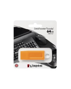 USB Flash Drive 64Gb DataTraveler Exodia Orange KC U2G64 7GO Kingston