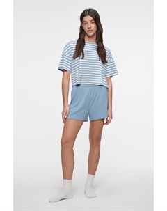 Комплект пижамный из шортов и полосатой футболки Befree