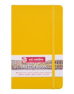 Блокнот для зарисовок Art Creation 13х21 см 80 л 140 г твердая обложка желтый Royal talens