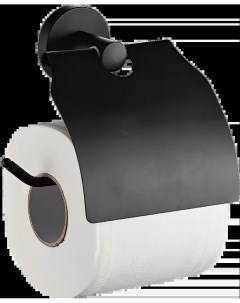 Держатель туалетной бумаги черный матовый Haiba