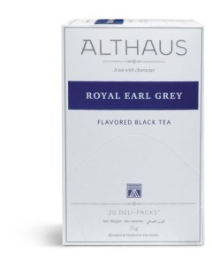Чай черный Royal Earl Grey в пакетиках 20х1 75 г Althaus