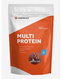 Протеин для набора мышечной массы Многокомпонентный 1 кг Pure Protein Мокаччино Оранжевый Pureprotein