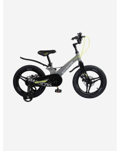 Детский Велосипед Space Deluxe 16 с дисковыми тормозами cерый матовый Серый Maxiscoo